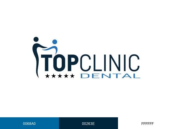TopClinic Dental brand color palette
