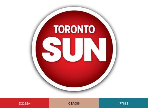 Toronto Sun brand color palette