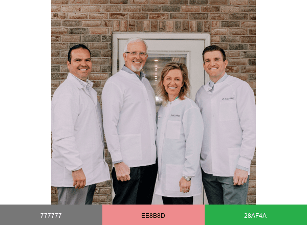 Total Care Dental brand color palette