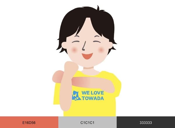 とわこみゅ 青森県十和田市から情報発信！ brand color palette