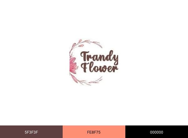Trandy Flowers brand color palette