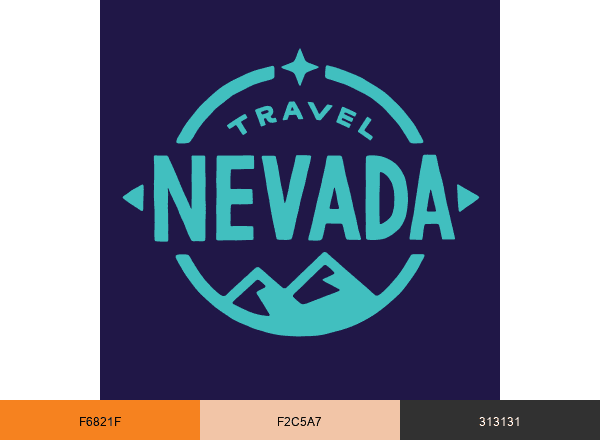 Travel Nevada brand color palette