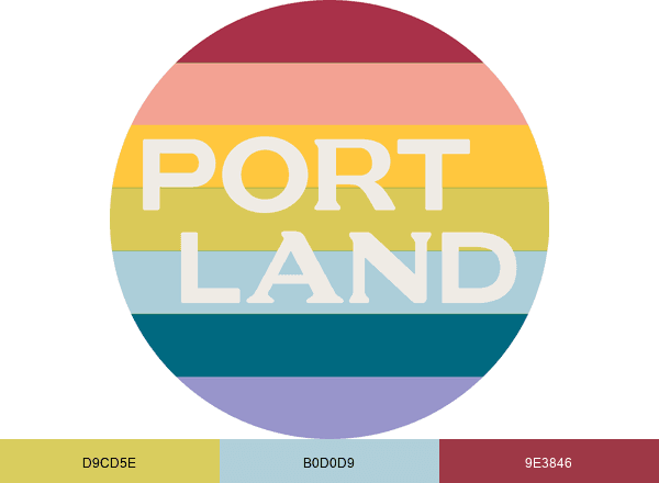 Travel Portland brand color palette