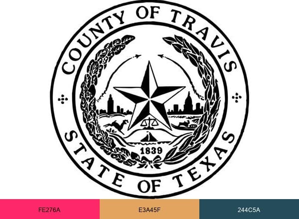 Travis County TX brand color palette