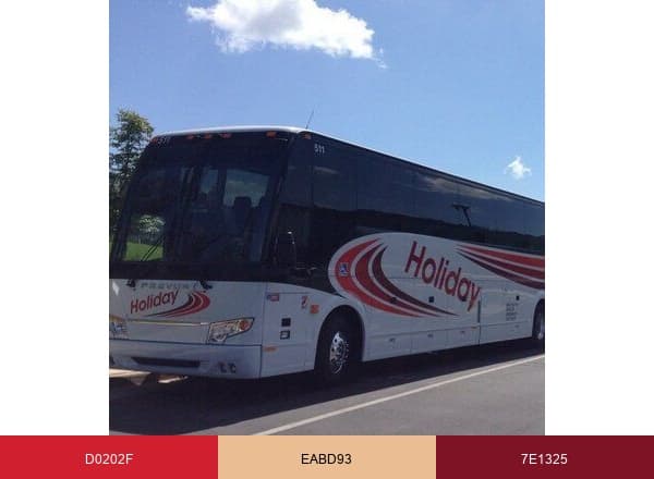 Holiday Tours Inc brand color palette
