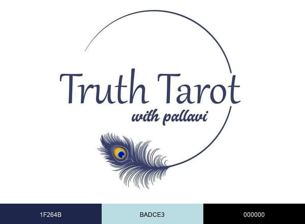 Truth Tarot with pallavi brand color palette