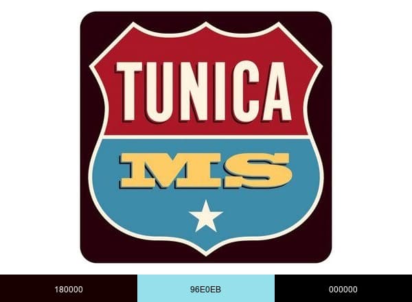 Tunica CVB brand color palette