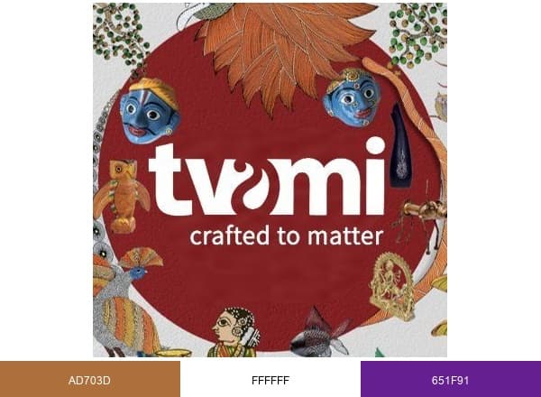 Tvami Crafts brand color palette