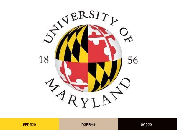 Univ. of Maryland brand color palette