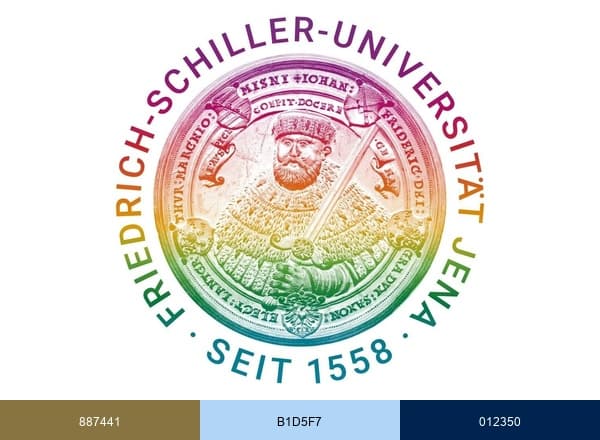 Uni Jena brand color palette