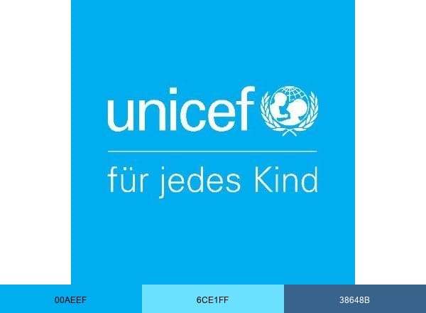 UNICEF Deutschland brand color palette