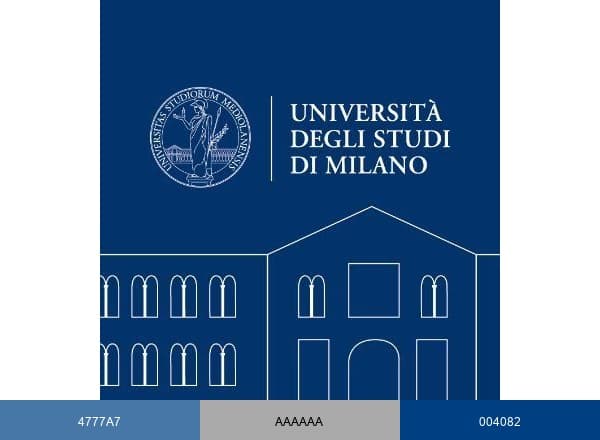 Università degli Studi di Milano brand color palette