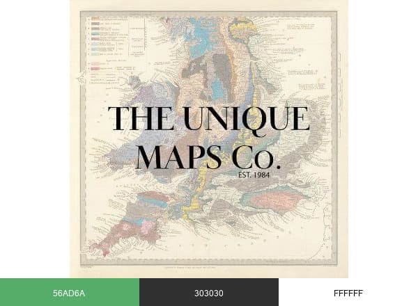The Unique Maps Co. brand color palette
