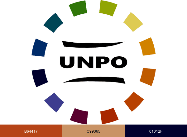 Unrepresented Nations and Peoples Organization brand color palette