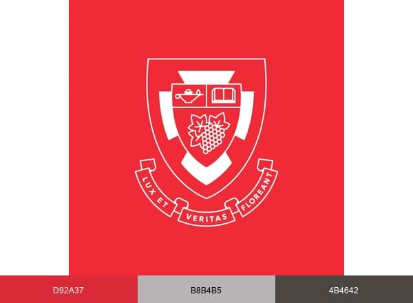 The University of Winnipeg brand color palette