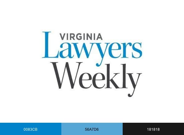 VA Lawyers Weekly brand color palette