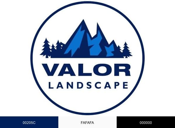 Valor Landscape brand color palette