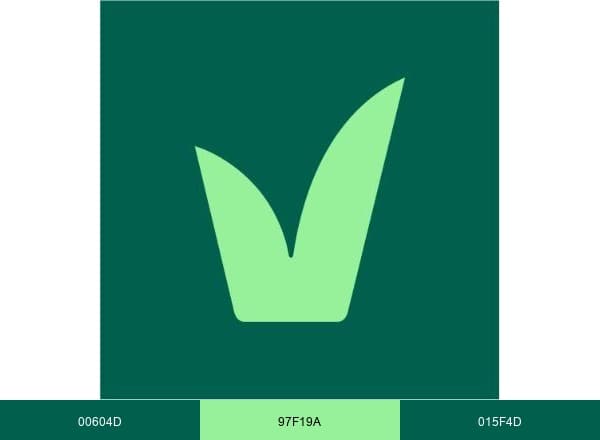 The Vegetarian Society brand color palette