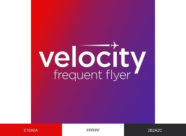 Velocity Frequent Flyer brand color palette