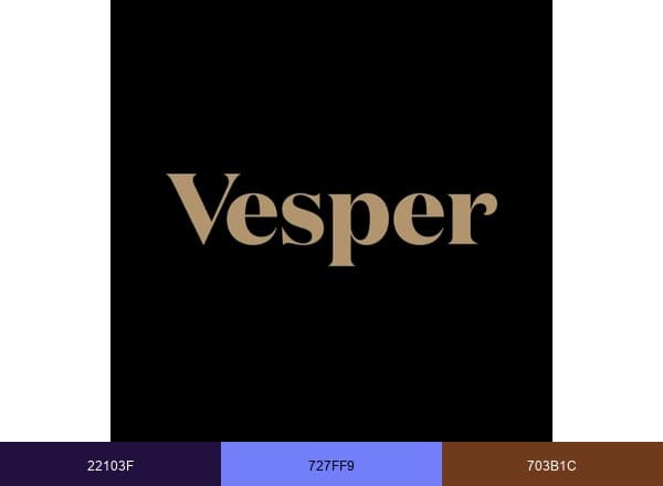 VESPER Hotel brand color palette