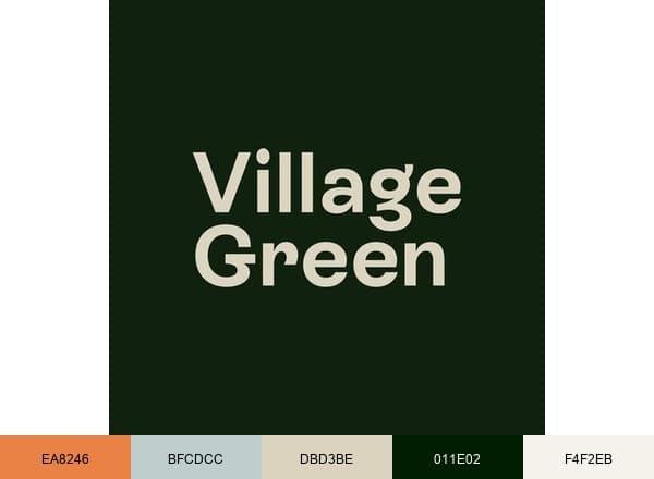 Village Green brand color palette