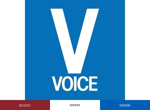 The Village Voice brand color palette