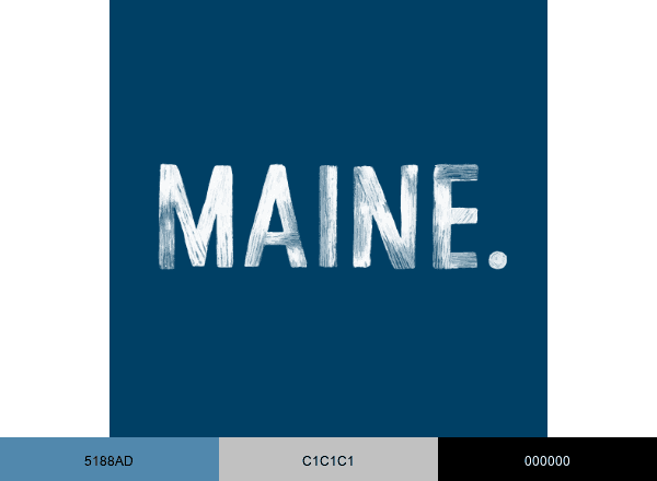 Maine Tourism Office brand color palette