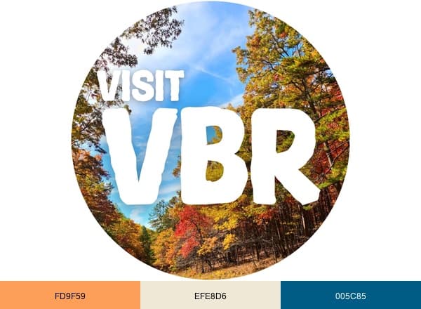 Visit Virginia's Blue Ridge brand color palette