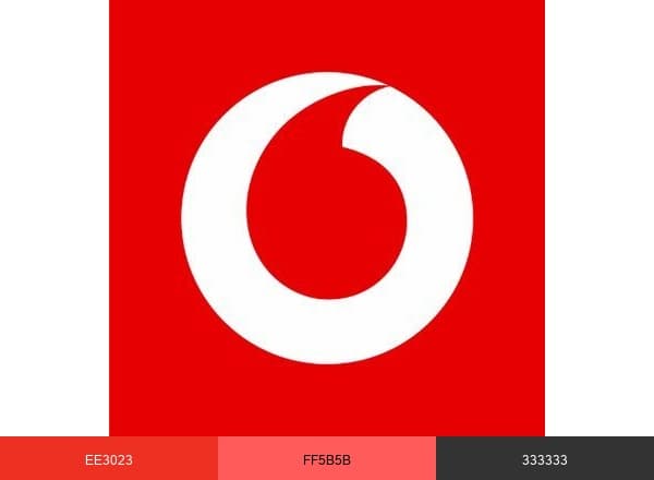 Vodafone Germany brand color palette