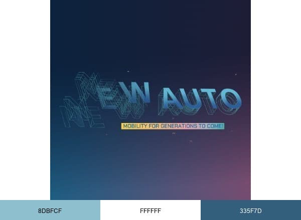 Volkswagen AG brand color palette