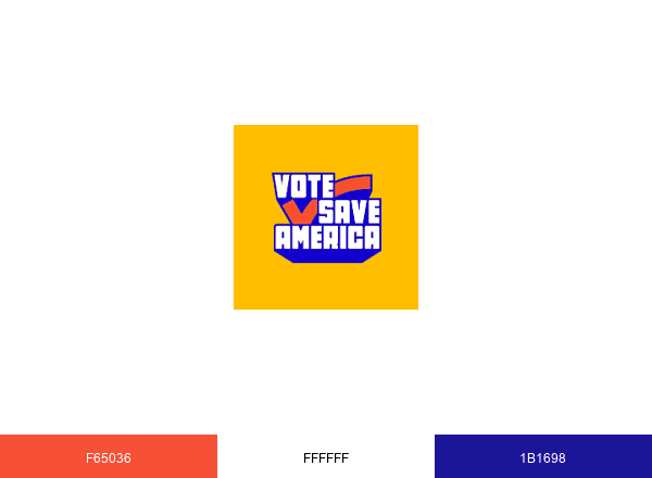 Vote Save America brand color palette