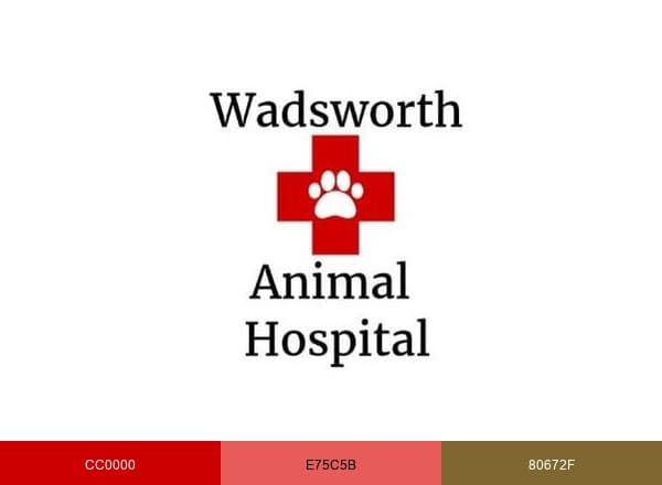 Wadsworth Animal Hospital brand color palette