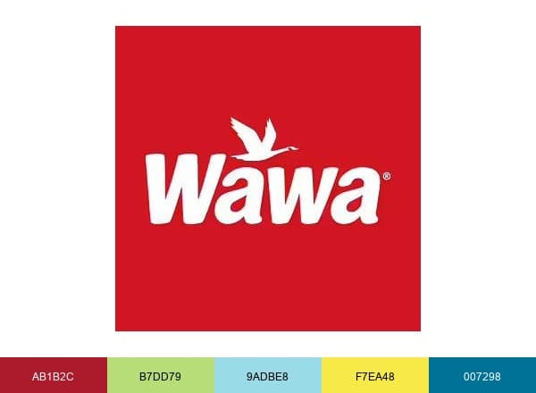 Wawa brand color palette
