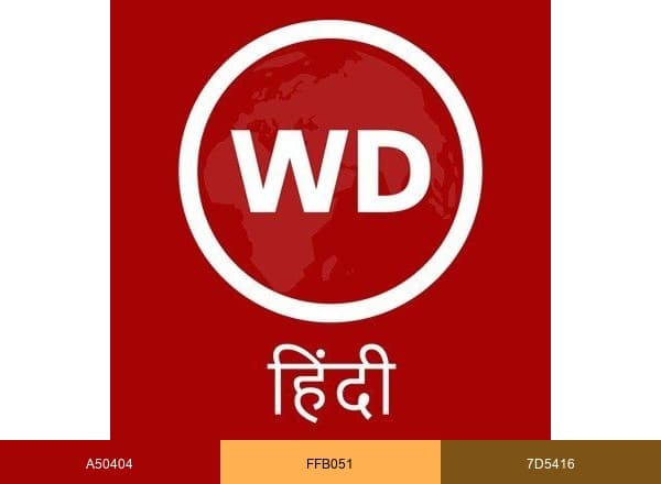 Webdunia Hindi brand color palette