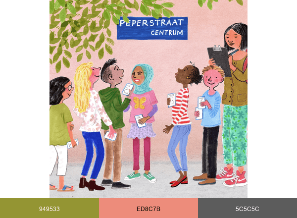 Welkom in mijn Wijk brand color palette