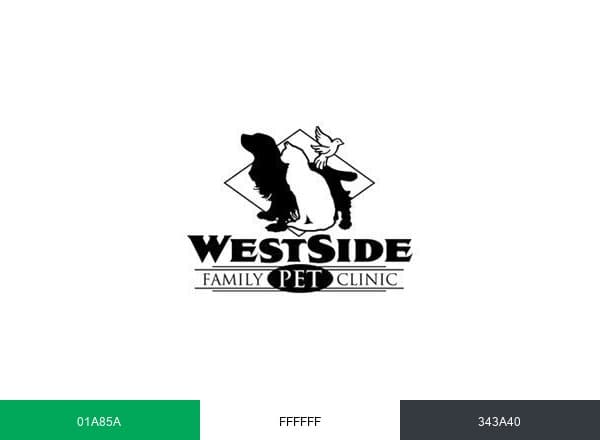Westside Family Pet Clinic brand color palette