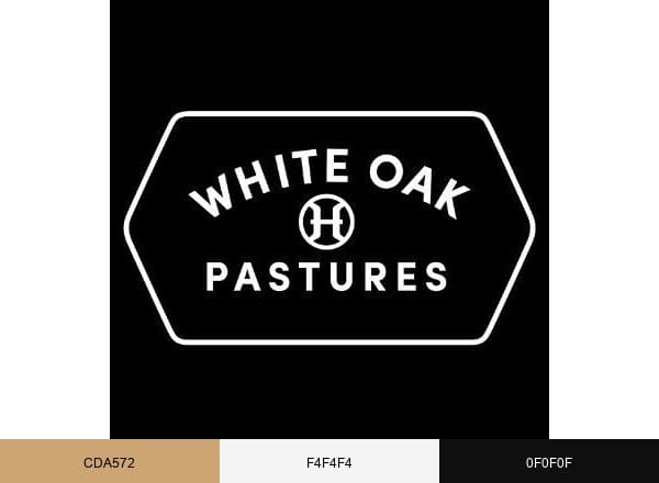 White Oak Pastures brand color palette