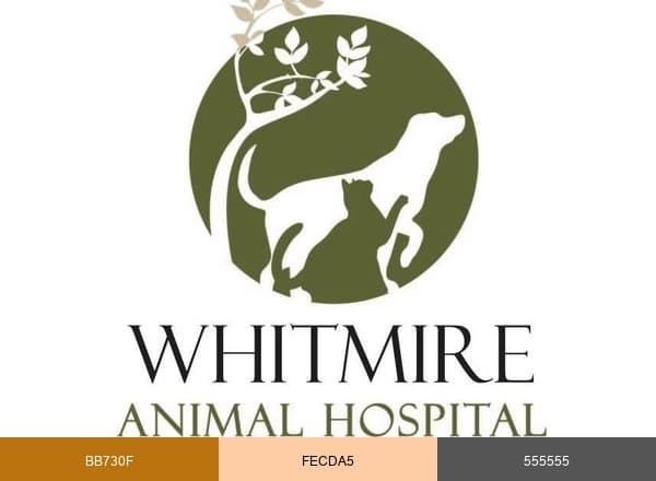 Whitmire Animal Hospital brand color palette