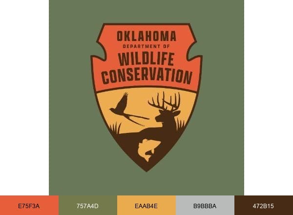 Oklahoma Department of Wildlife Conservation brand color palette