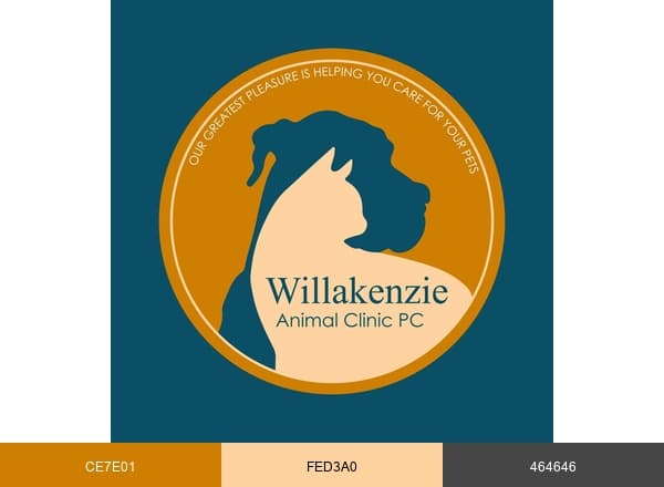Willakenzie Animal Clinic brand color palette