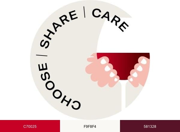 Wine in Moderation brand color palette