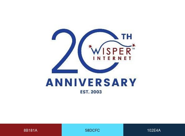 Wisper Internet brand color palette