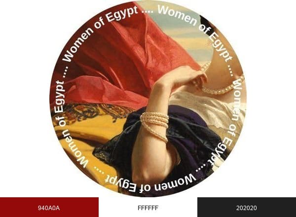 Women of Egypt brand color palette