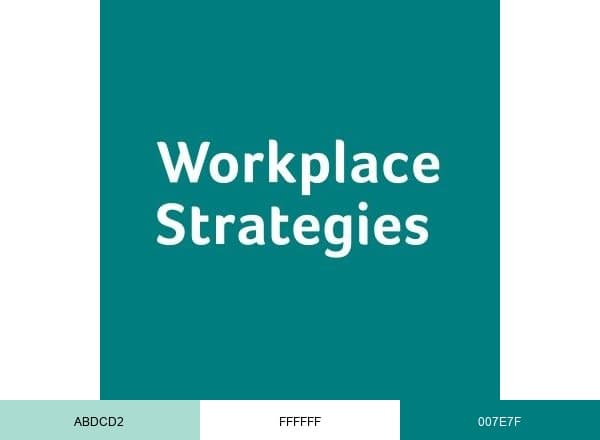 Workplace Strategies for Mental Health brand color palette