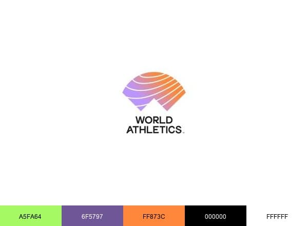 World Athletics brand color palette