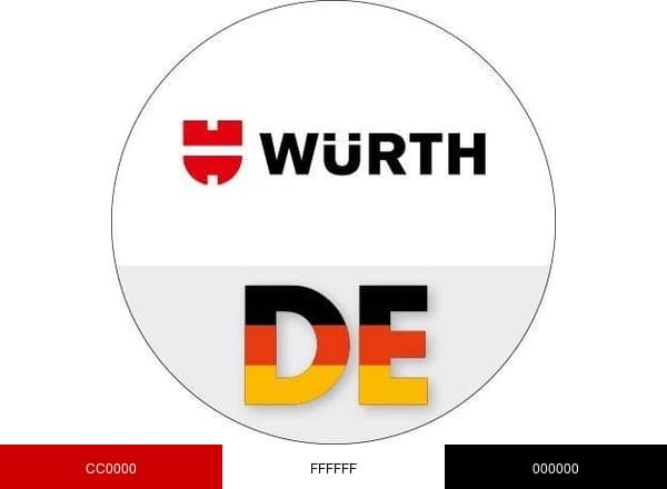 Würth Deutschland brand color palette