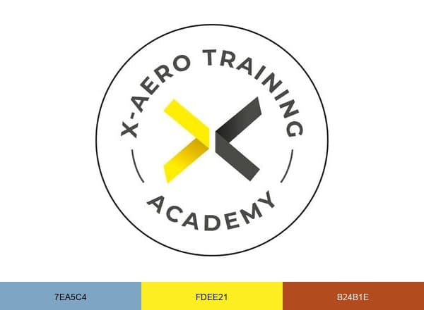 X-Aero Training Academy brand color palette