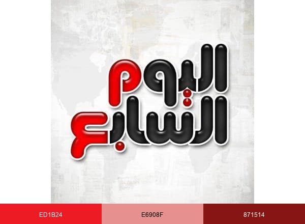 اليوم السابع brand color palette