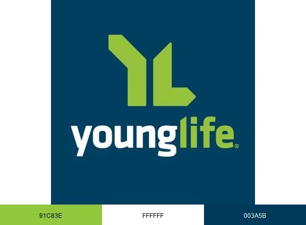 Young Life brand color palette