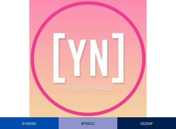 Young Nails brand color palette